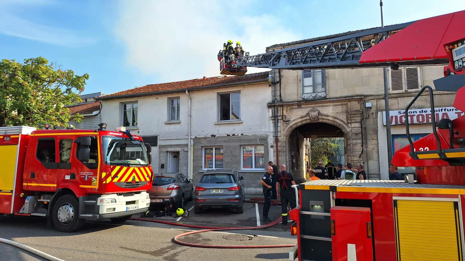 Feu dans une maison du centre ville de Saint-Dizier