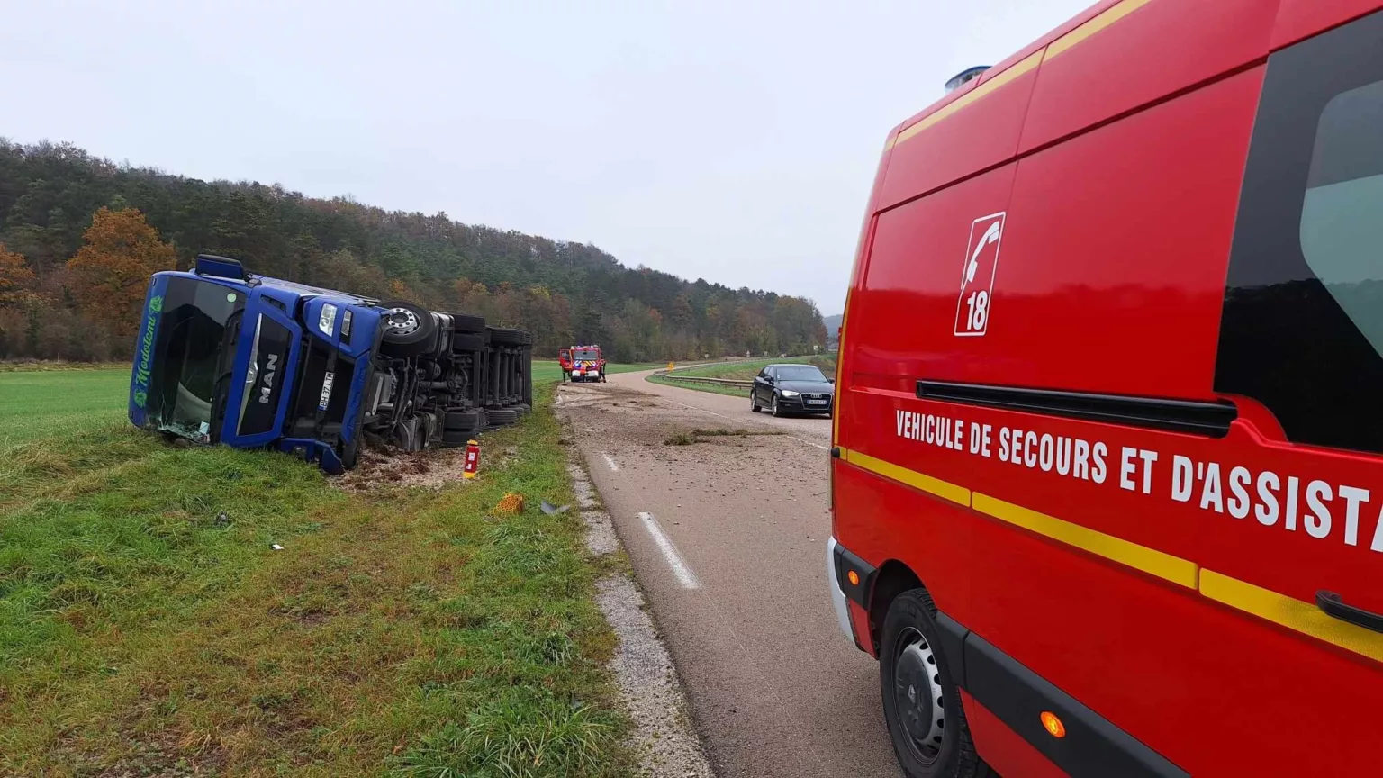 Accident Poids lourd sur la RD 520 en Haute-Marne