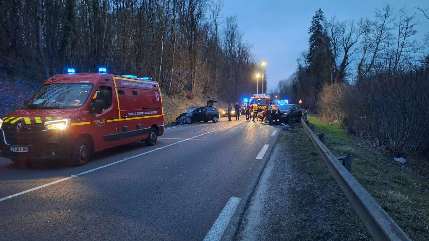 Accident sur la RD520 entre Saint-Dizier et Roches sur Marne