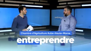 Thierry Lahaye, président de la Chambre d'Agriculture Aube-Marne sur le plateau de Puissance Télévision