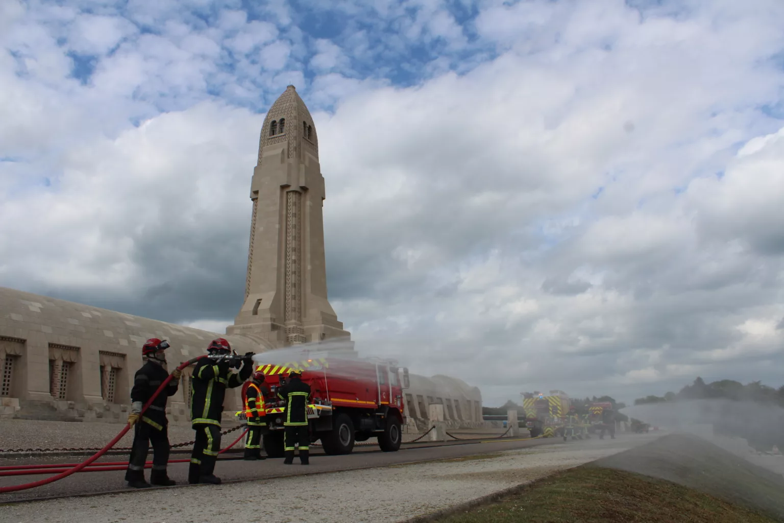 Exercice feu de forêt des pompiers de la Meuse