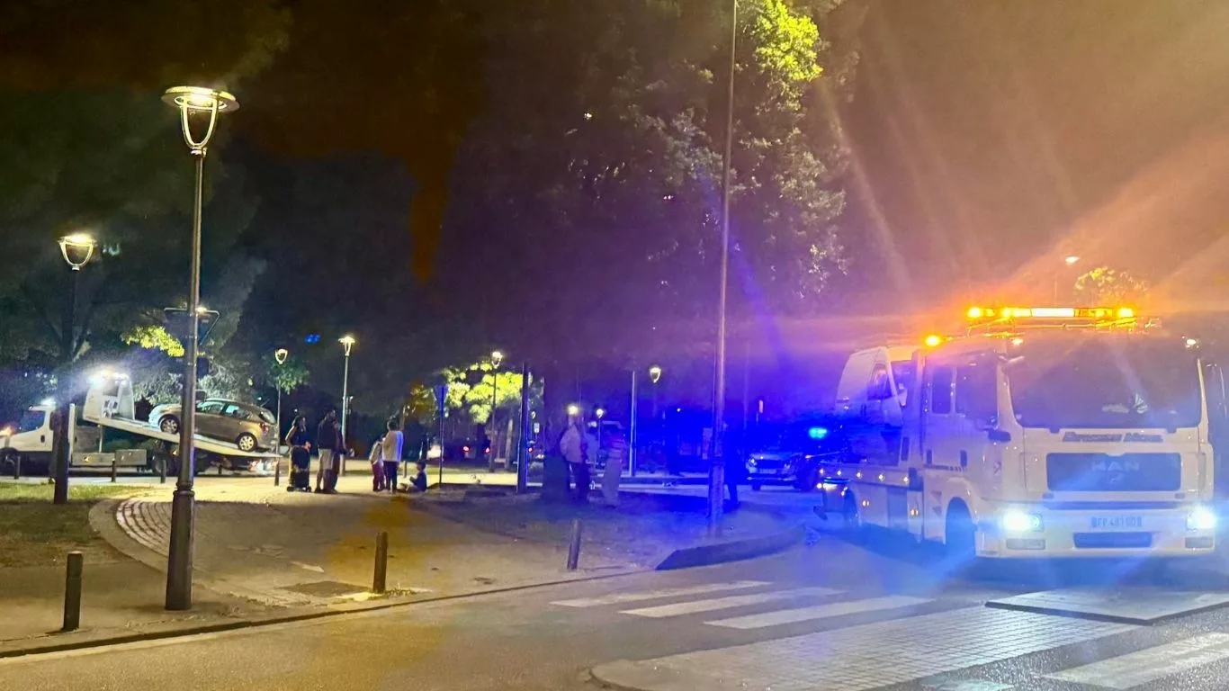 Accident à Saint-Dizier, de nuit.