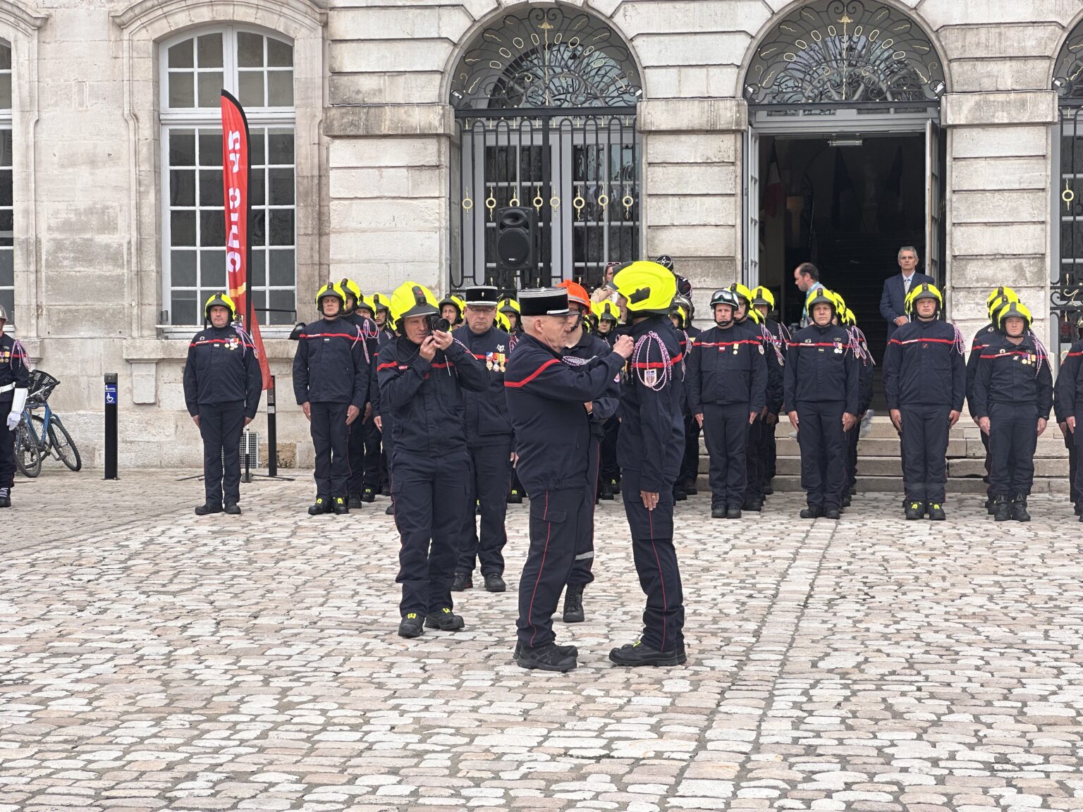 Remise de l'insigne de chef de centre de Chaumont