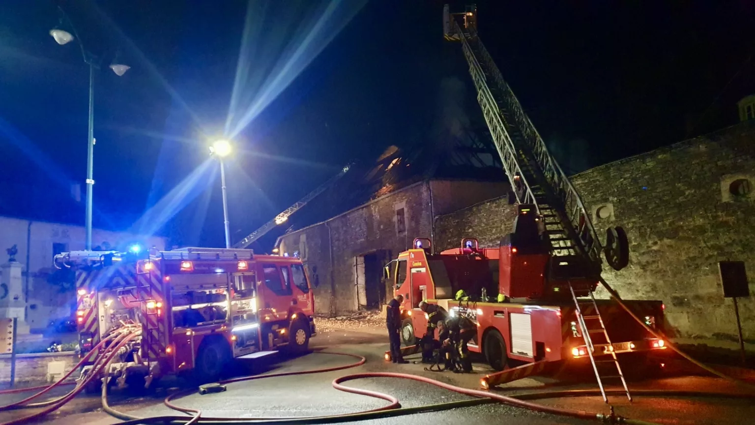 Incendie au Château de Rimaucourt en Haute-Marne