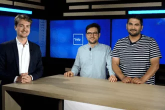 Invité sur le plateau de Puissance Télévision