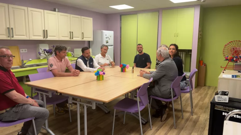 Nicolas Lacroix en visite à l"ehpad