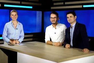 Invité sur le plateau de Puissance Télévision