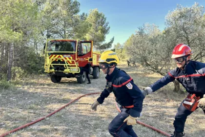 Pompiers de la Haute Marne sur un feu de forêt