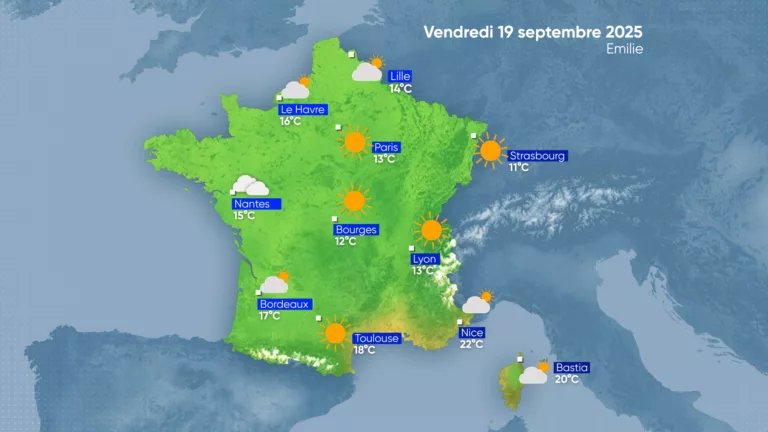 La Météo | Vendredi 19 septembre 2025