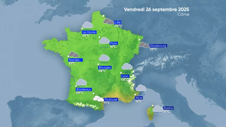 La Météo | Vendredi 26 septembre 2025