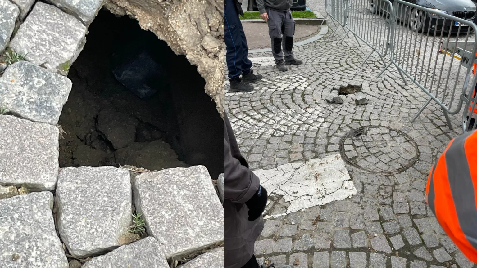À Vitry-le-François, l’effondrement de quelques pavés serait dû à la présence d’une ancienne cave souterraine