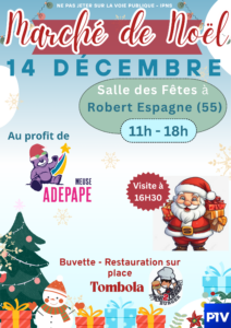 Marché de Noël Artisanal au profit de l’ADEPAPE Meuse