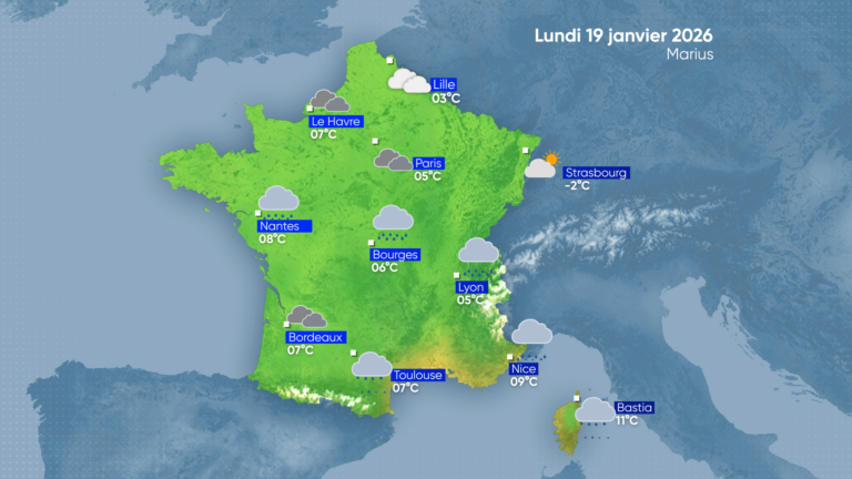 La Météo | Lundi 19 janvier 2026