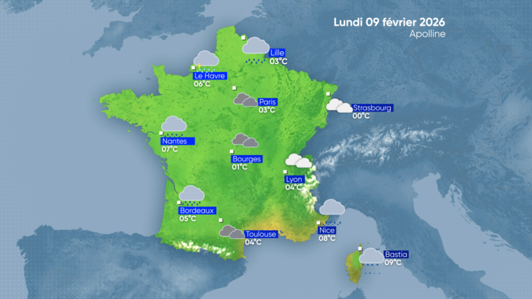 La Météo | Lundi 09 février 2026